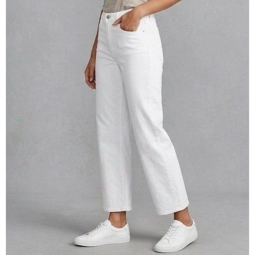 Crew Women's Jeans Sz 29P Slim-Straight Denim | Vintage Wash White - Picture 2 of 16